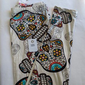 One Size Sugar Skull Leggings
